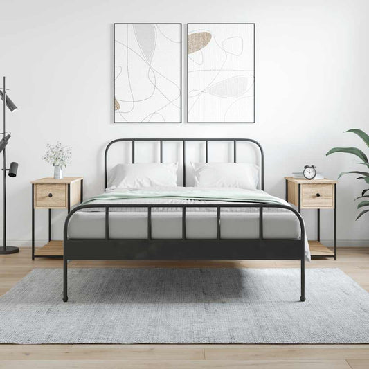 Bedside Cabinet | Set of 2 | Sonoma oak | Engineered wood, iron | Compact