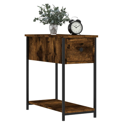 Bedside Cabinet | Set of 2 | Smoked Oak | Engineered wood, iron