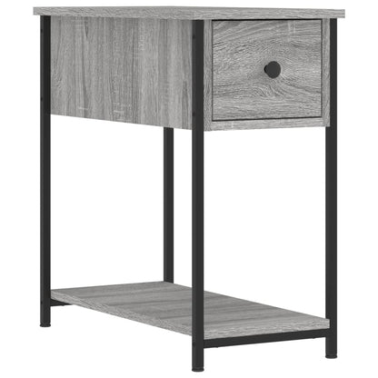 Bedside Cabinet | Set of 2 | Grey Sonoma | Engineered wood, iron