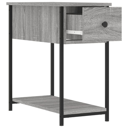 Bedside Cabinet | Set of 2 | Grey Sonoma | Engineered wood, iron