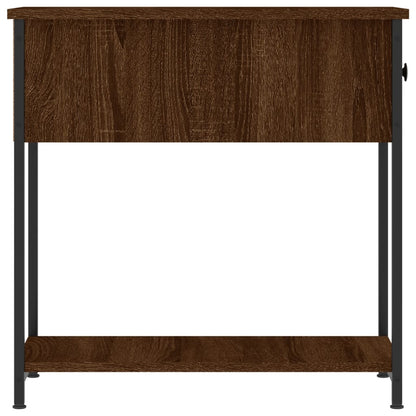 Bedside Cabinet | Set of 2 | Brown Oak | Engineered wood, iron | Modern