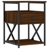 Bedside Cabinet Brown Oak 40x42x55 cm Engineered Wood