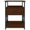 Bedside Cabinet Brown Oak 40x42x55 cm Engineered Wood