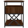 Bedside Cabinet Brown Oak 40x42x55 cm Engineered Wood