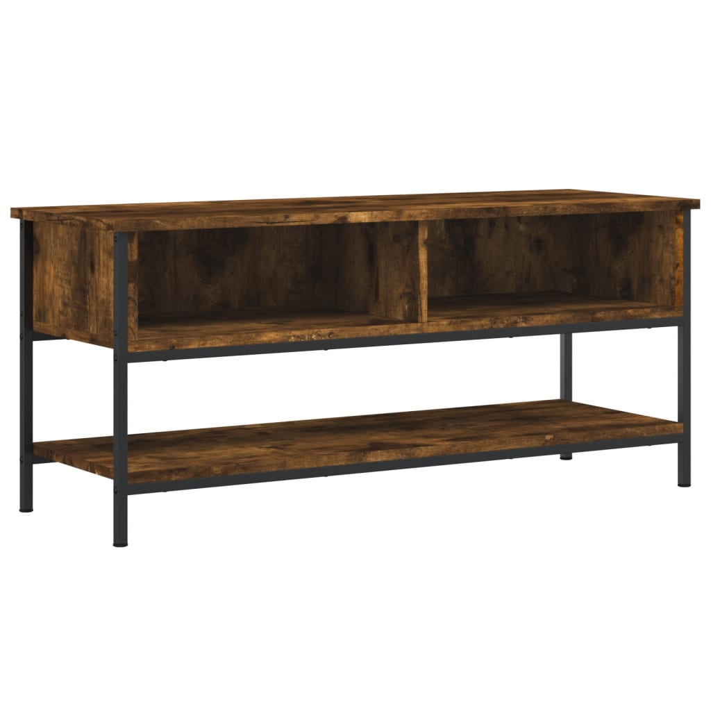 TV Cabinet Smoked Oak 100x35x45 cm Engineered Wood