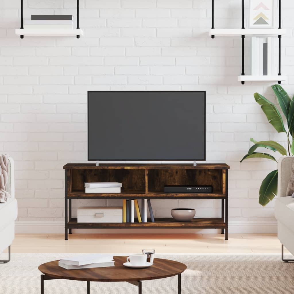 TV Cabinet Smoked Oak 100x35x45 cm Engineered Wood