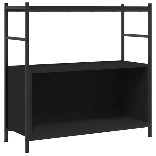 Bookshelf Black 80x30x78,5 cm Engineered Wood and Iron