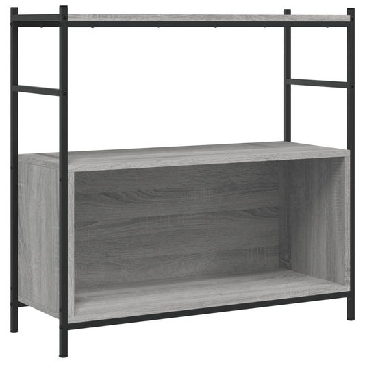 Bookshelf Grey Sonoma 80x30x78,5 cm Engineered Wood and Iron
