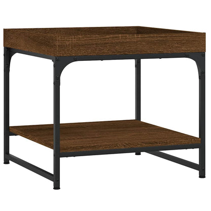 Coffee Table Brown Oak 49.5x49.5x45 cm Engineered Wood