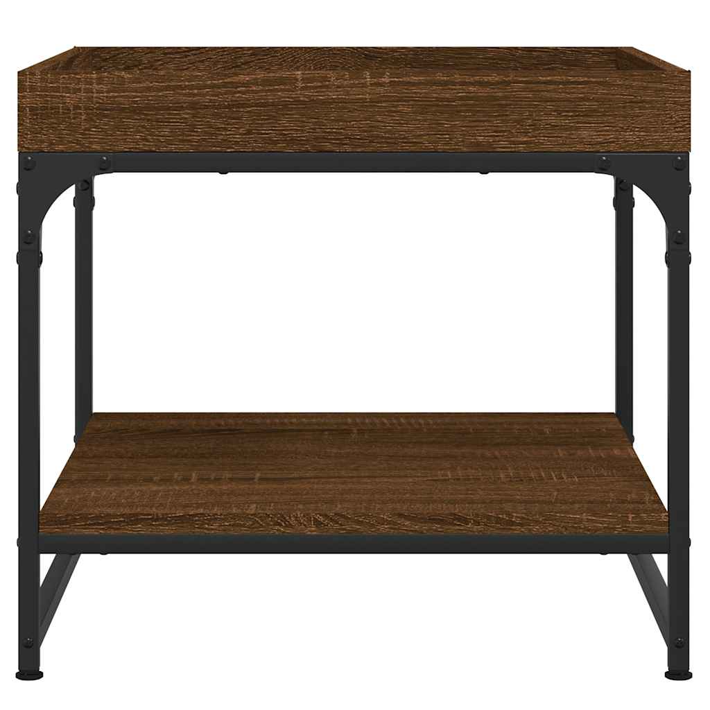 Coffee Table Brown Oak 49.5x49.5x45 cm Engineered Wood