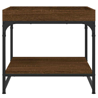 Coffee Table Brown Oak 49.5x49.5x45 cm Engineered Wood