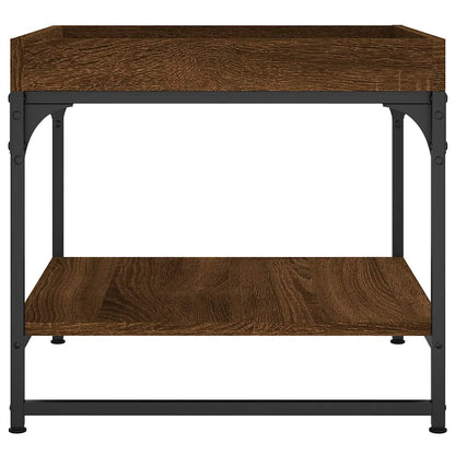 Coffee Table Brown Oak 49.5x49.5x45 cm Engineered Wood