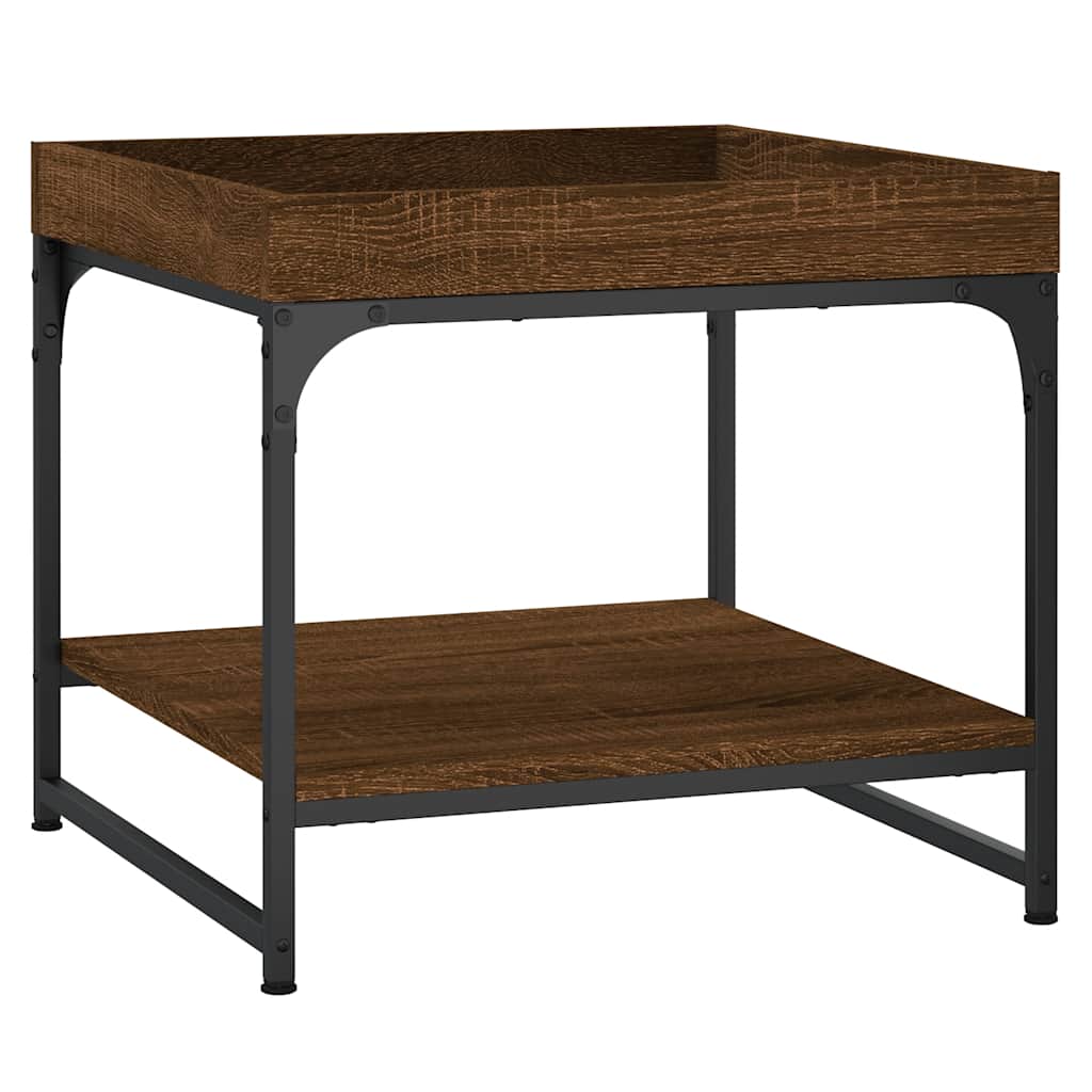 Coffee Table Brown Oak 49.5x49.5x45 cm Engineered Wood