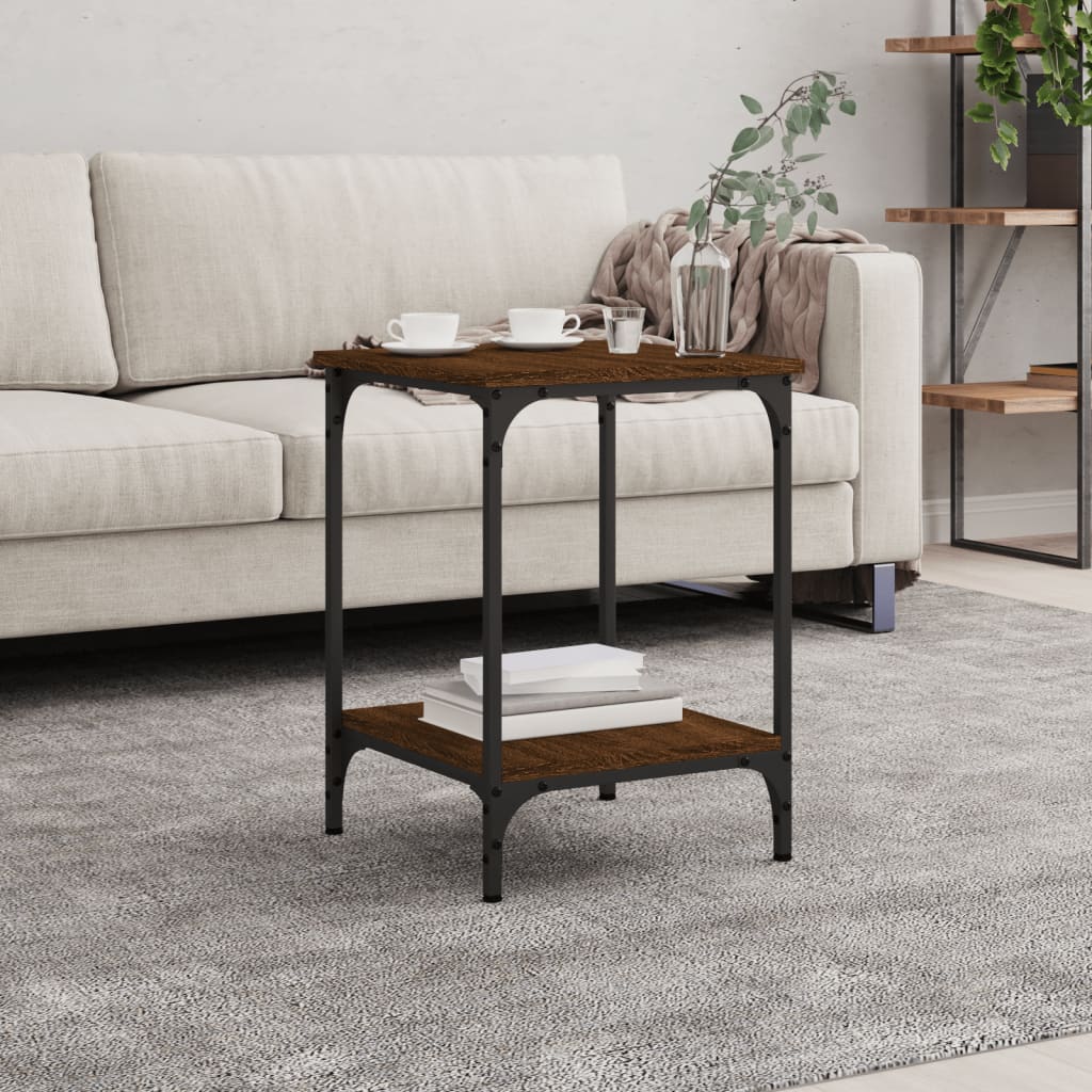 Coffee Table Brown Oak 40x40x55 cm Engineered Wood