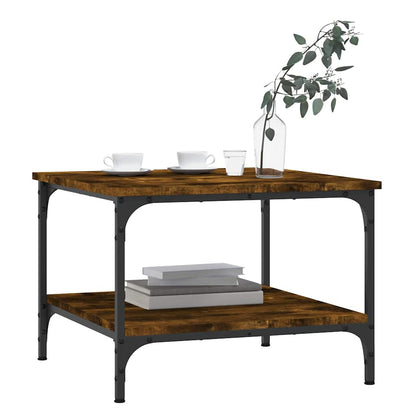 Coffee Table Smoked Oak 55x55x40 cm Engineered Wood