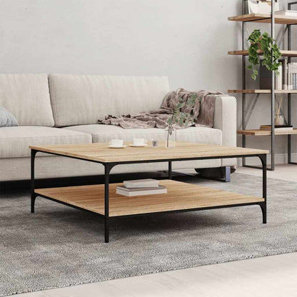 Coffee Table Sonoma Oak 100x100x40 cm Engineered Wood