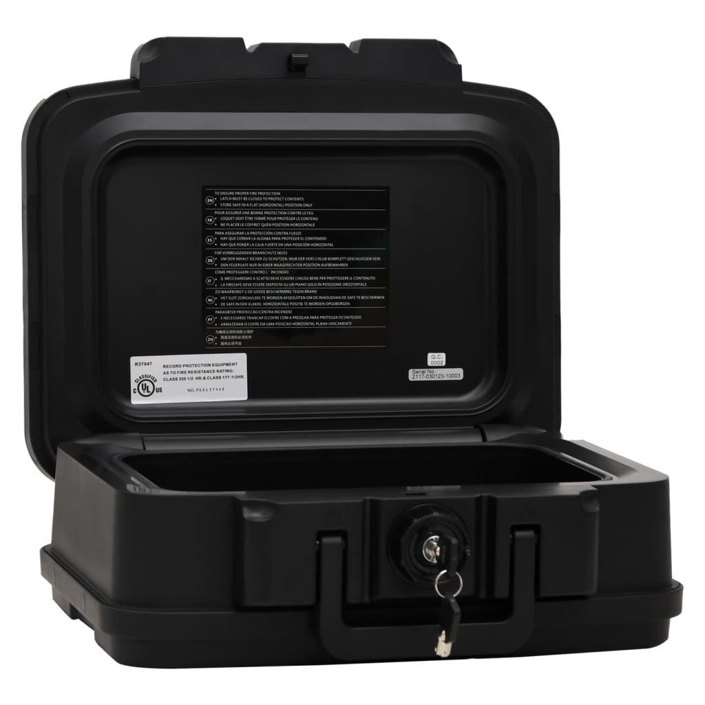 Safe Box Black 38x32,5x16,5 cm
