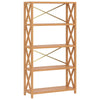 5-Tier Shelf 31.5"x11.8"x57.5" Solid Wood Oak