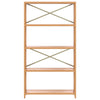 5-Tier Shelf 31.5"x11.8"x57.5" Solid Wood Oak