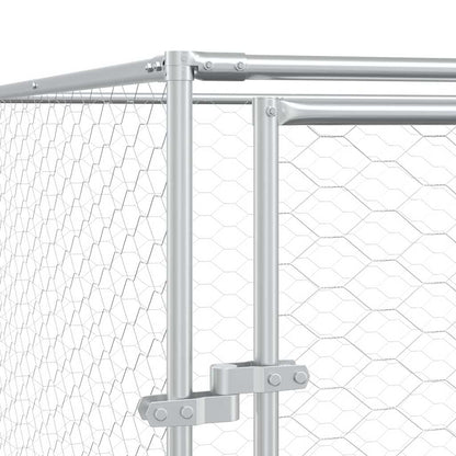 Outdoor Dog Kennel Silver 6x10x2 m Galvanised Steel