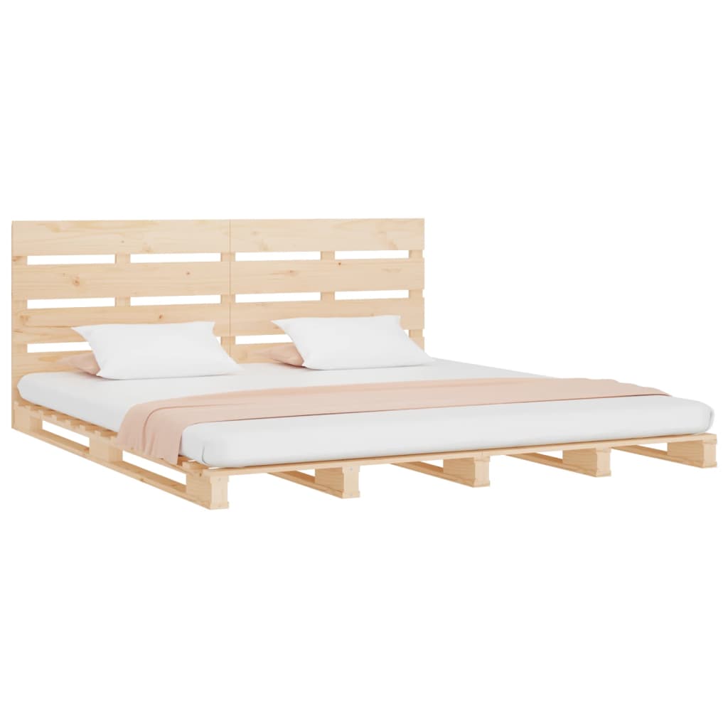 Bed Frame without Mattress 120x190cm Solid Wood Pine Small Double