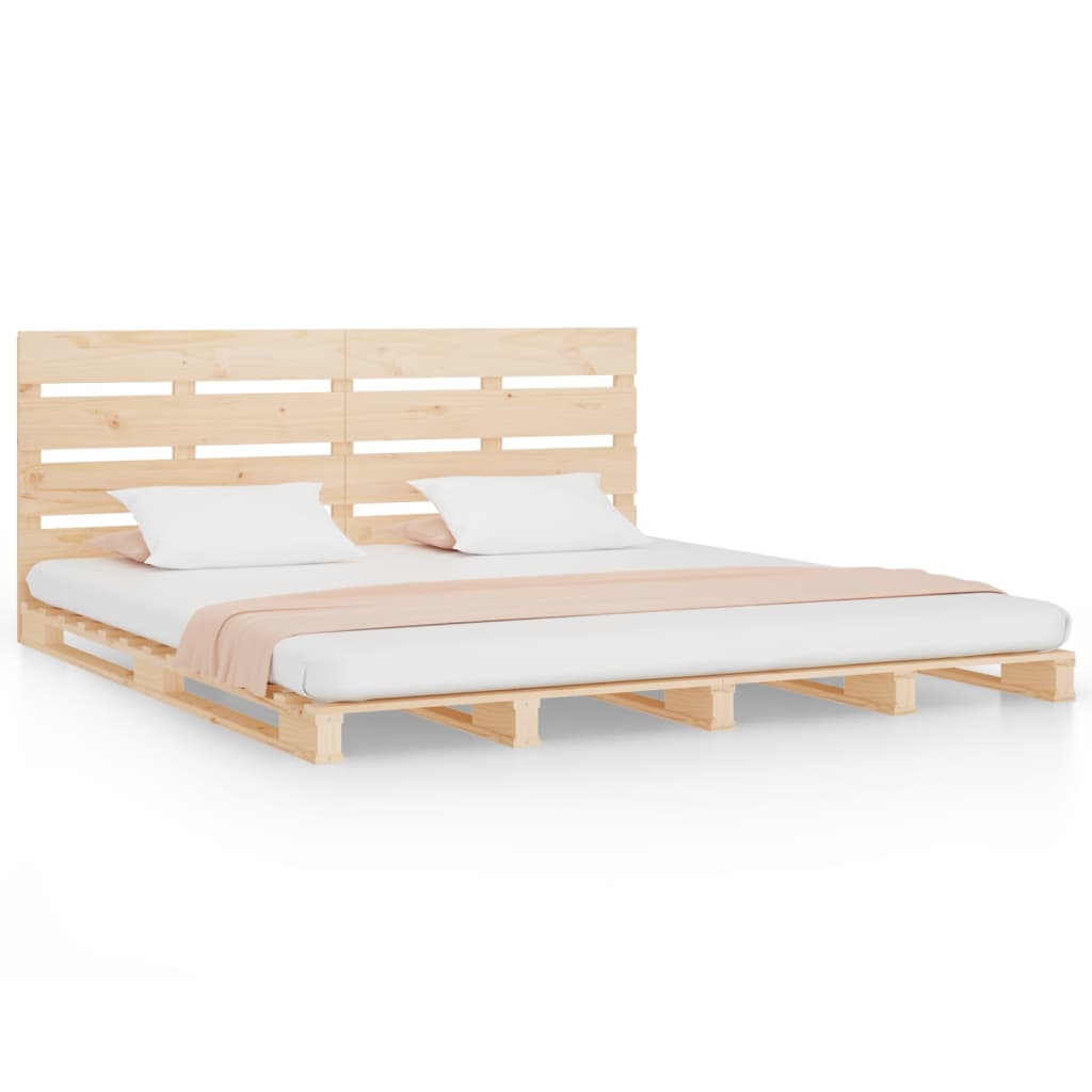 Bed Frame | Natural wood | Solid pine wood (untreated) | 140x190 cm