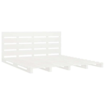 Bed Frame without Mattress White 140x190 cm Solid Wood Pine