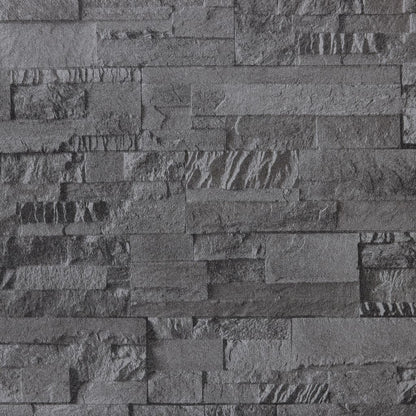 Wallpaper 3D Stone Look Black