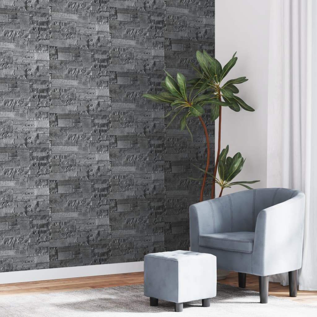 Wallpaper 3D Stone Look Black