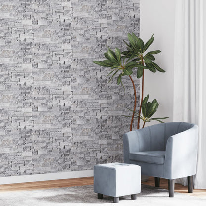 Wallpaper 3D Stone Look Grey and Brown