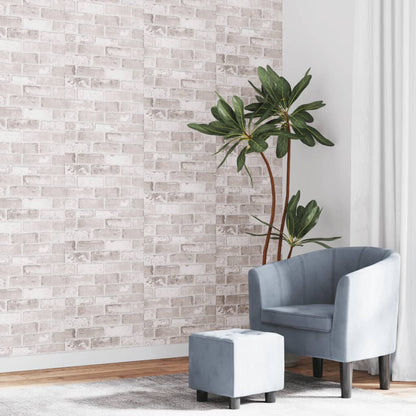 Wallpaper 3D Brick Pattern Grey