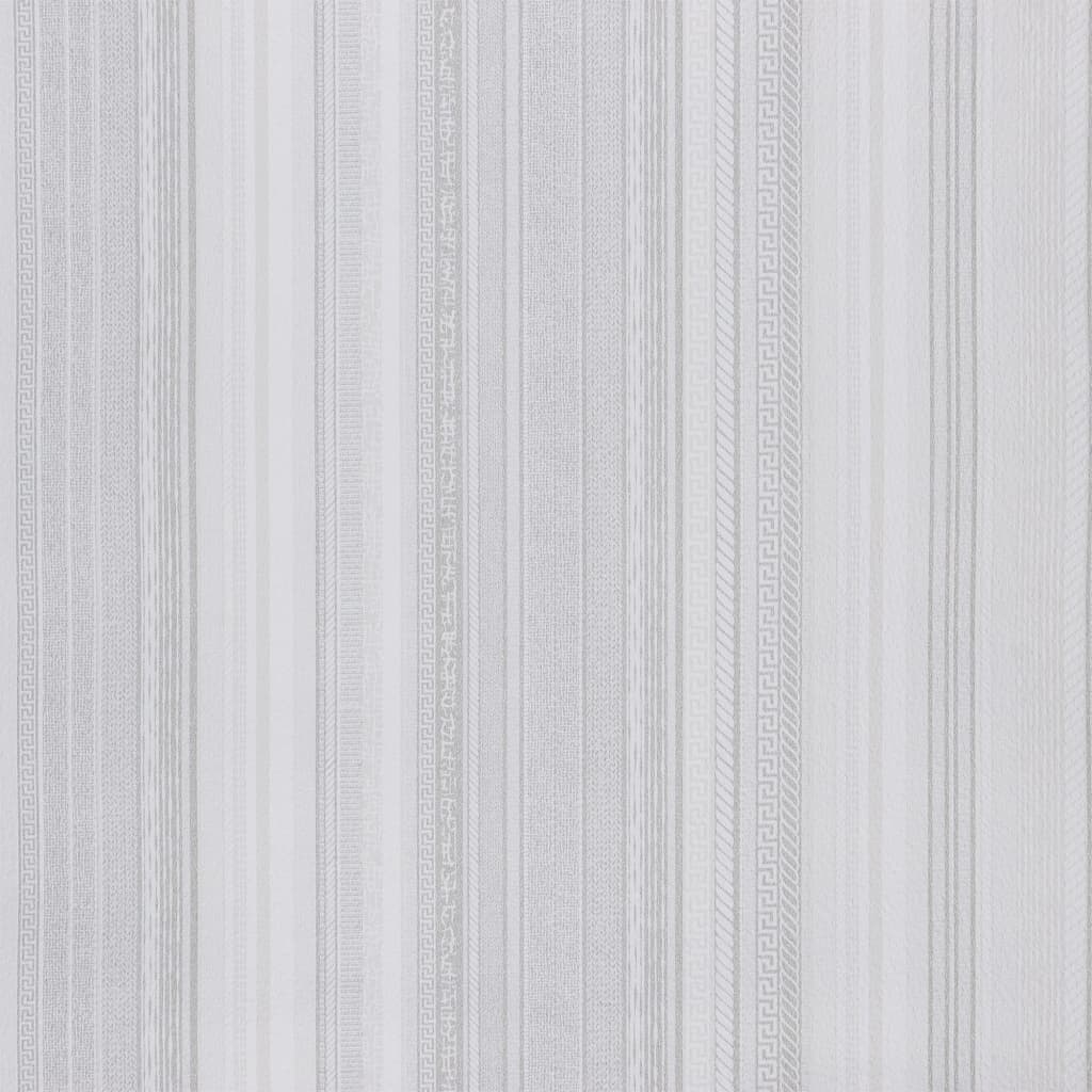 Wallpaper 3D Strip Pattern Grey