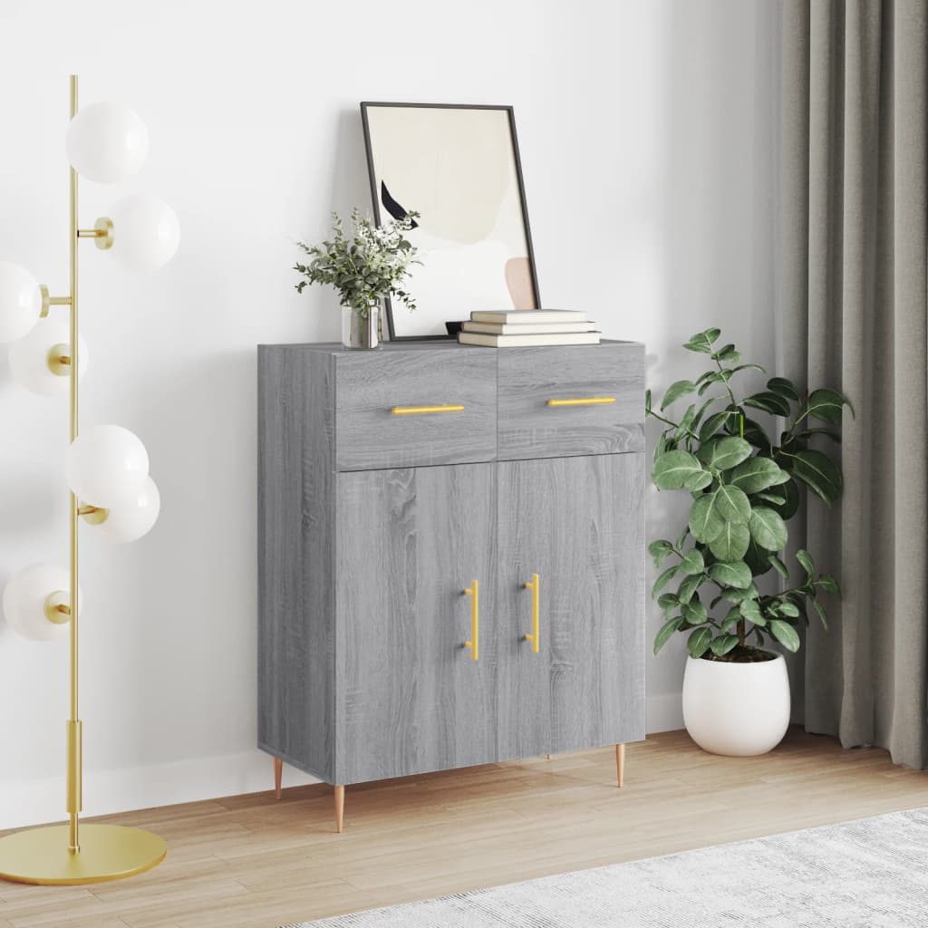 Sideboard Grey Sonoma 69.5x34x90 cm Engineered Wood