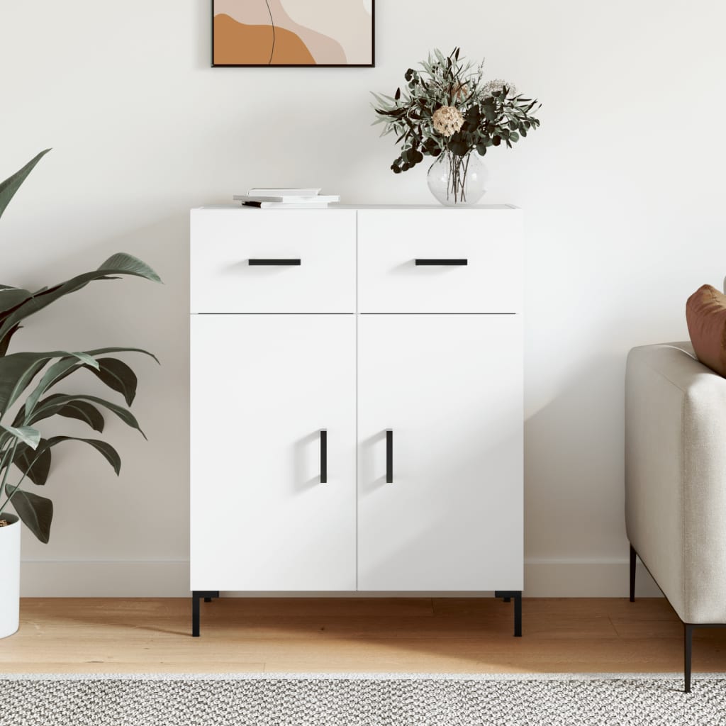 Sideboard White 69.5x34x90 cm Engineered Wood