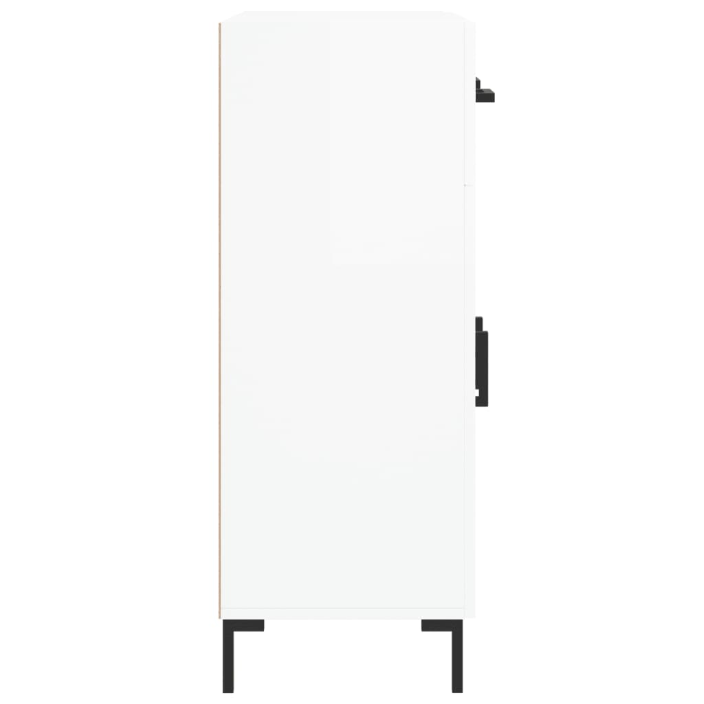 Sideboard High Gloss White 69.5x34x90 cm Engineered Wood