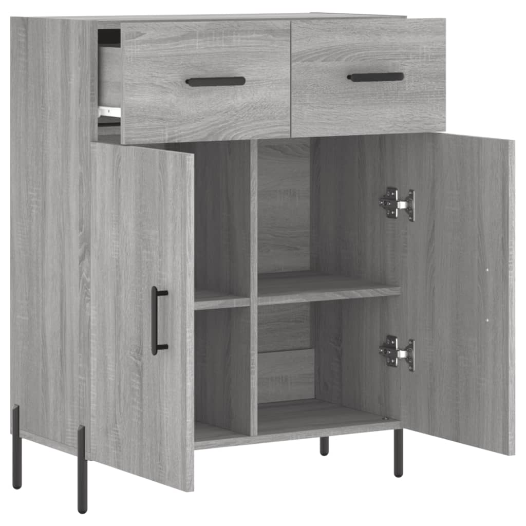 Sideboard Grey Sonoma 69.5x34x90 cm Engineered Wood