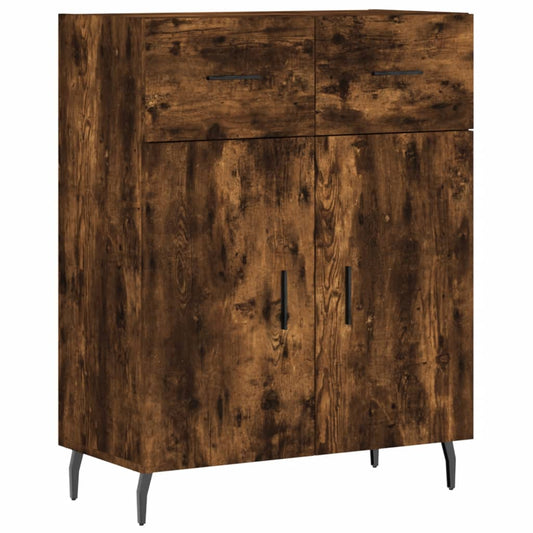 Sideboard Smoked Oak 69.5x34x90 cm Engineered Wood