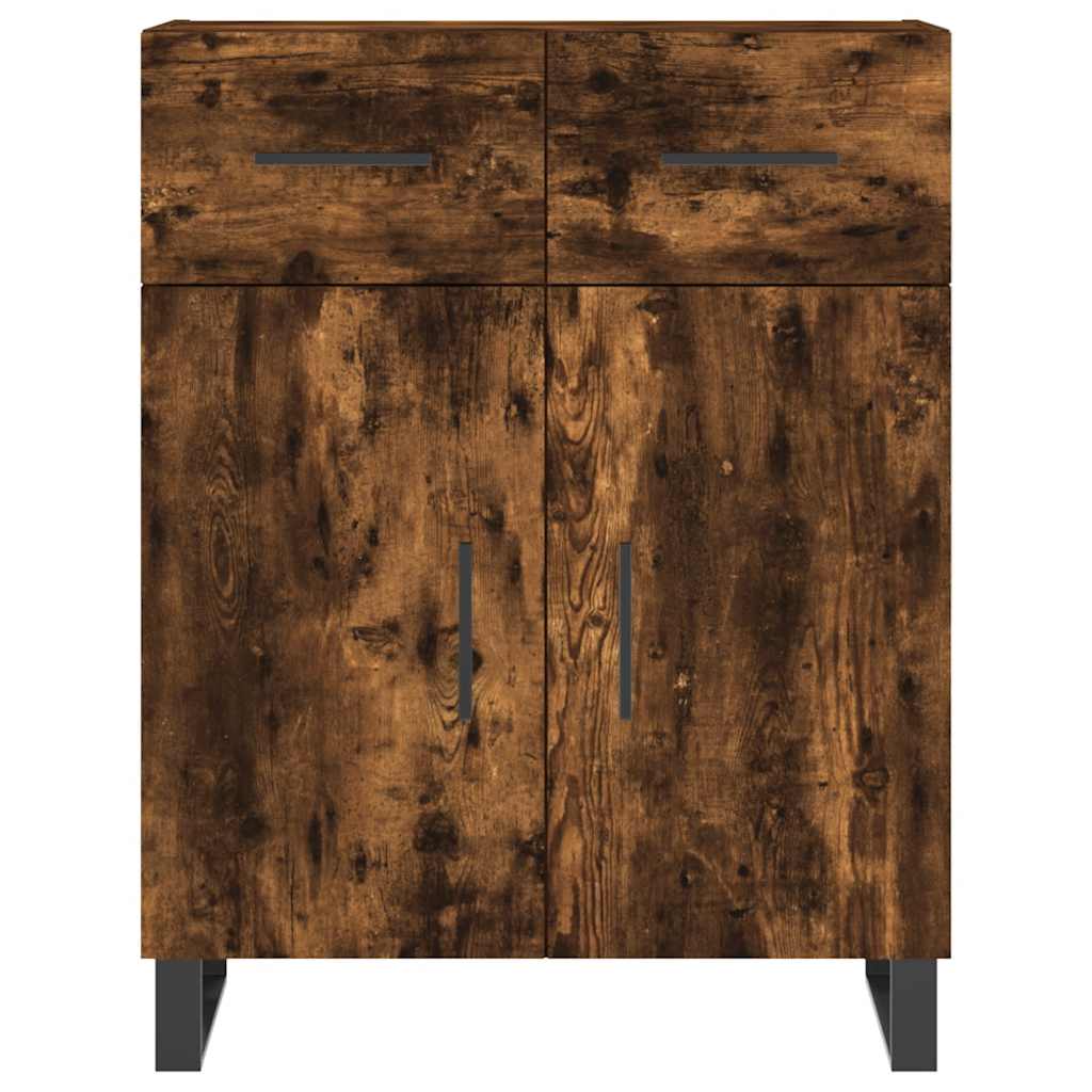 Sideboard Smoked Oak 69.5x34x90 cm Engineered Wood