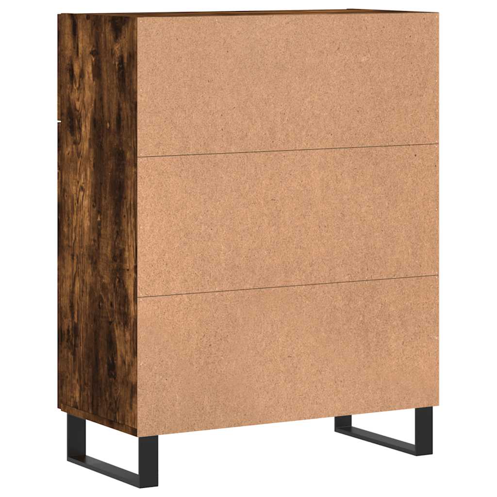 Sideboard Smoked Oak 69.5x34x90 cm Engineered Wood