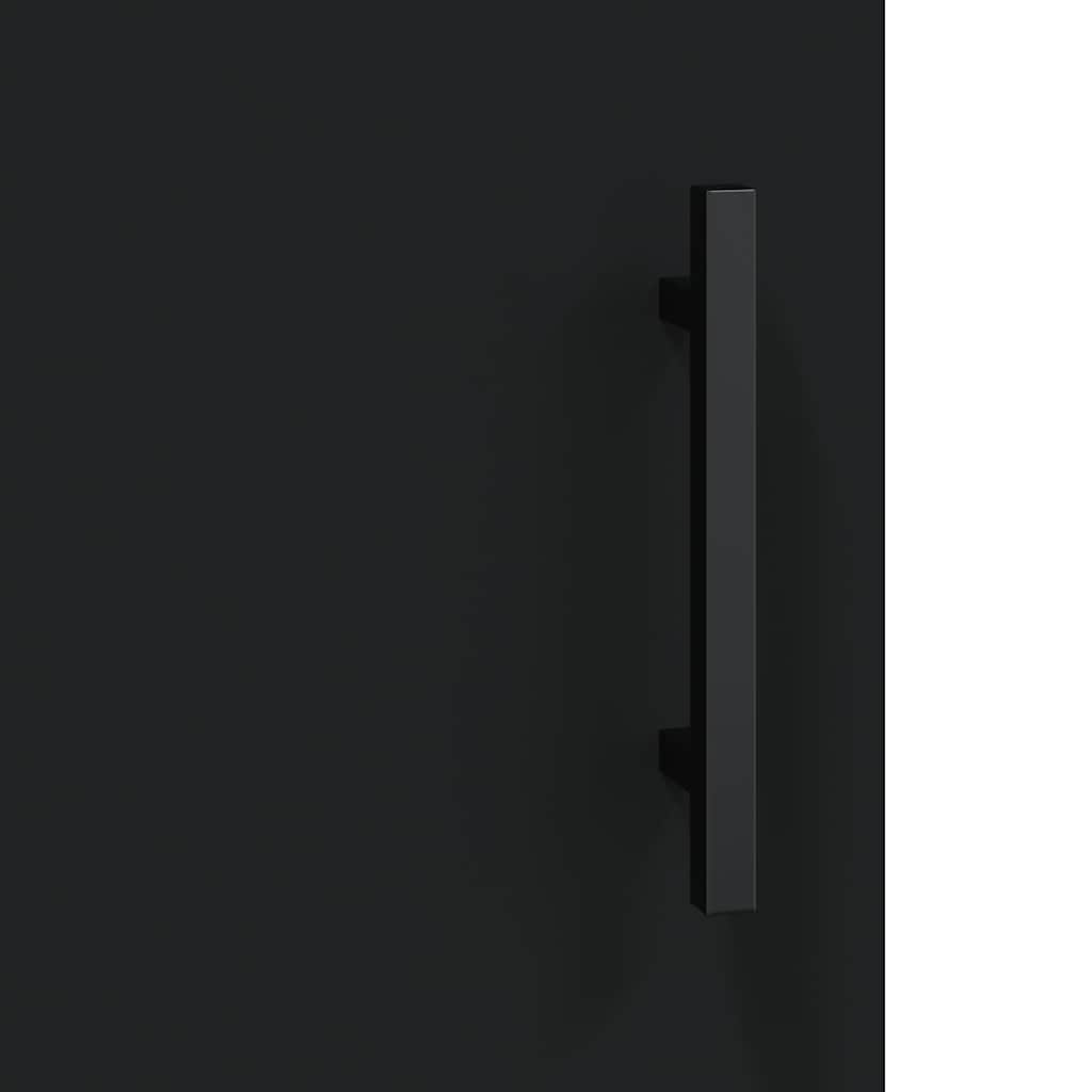 Wall Mounted Cabinet Black 69.5x34x90 cm