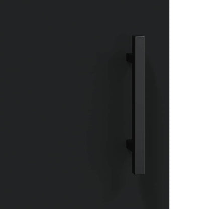 Wall Mounted Cabinet Black 69.5x34x90 cm