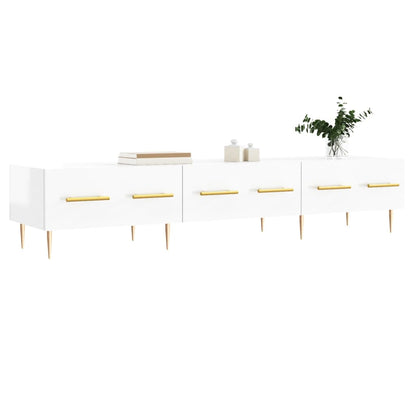TV Cabinet High Gloss White 150x36x30 cm Engineered Wood