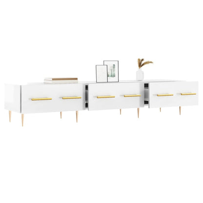 TV Cabinet High Gloss White 150x36x30 cm Engineered Wood