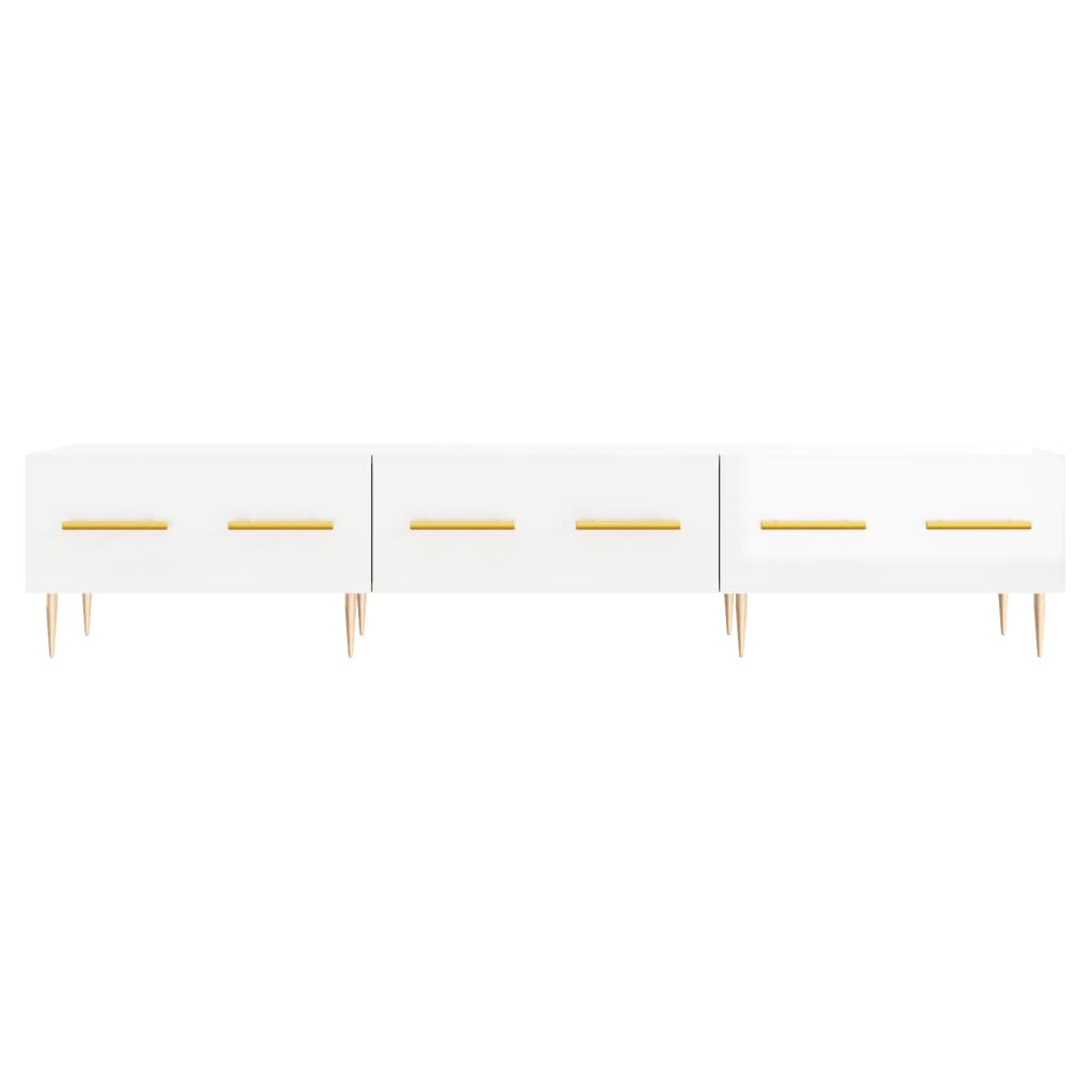 TV Cabinet High Gloss White 150x36x30 cm Engineered Wood