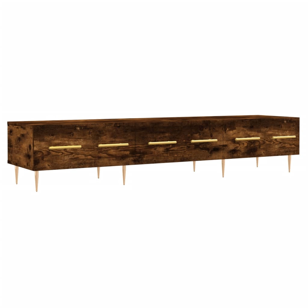 TV Cabinet Smoked Oak 150x36x30 cm Engineered Wood