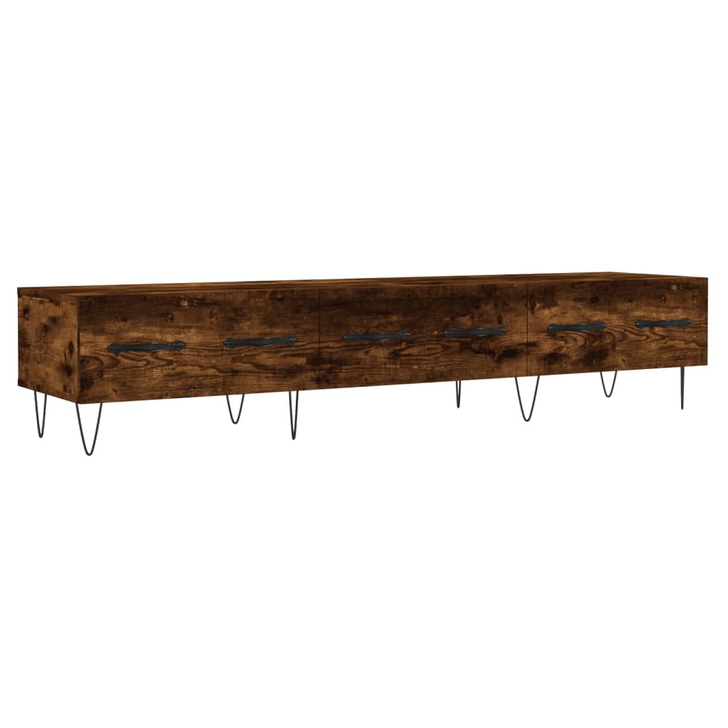 TV Cabinet Smoked Oak 150x36x30 cm Engineered Wood