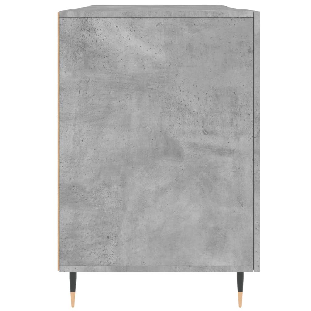 Desk Concrete Grey 140x50x75 cm Engineered Wood