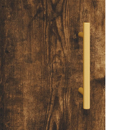 Desk Smoked Oak 140x50x75 cm Engineered Wood