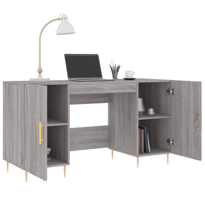 Desk Grey Sonoma 140x50x75 cm Engineered Wood