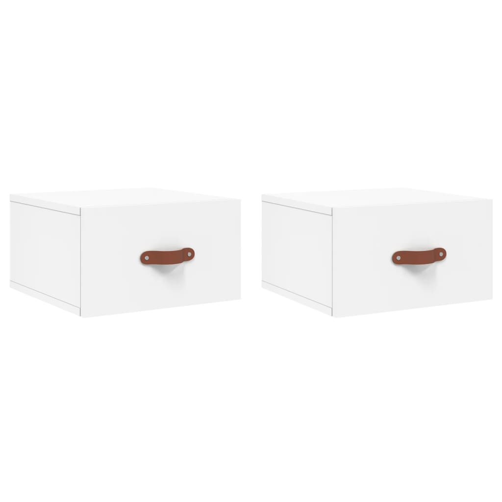 Wall-mounted Bedside Cabinets 2 pcs White 35x35x20 cm